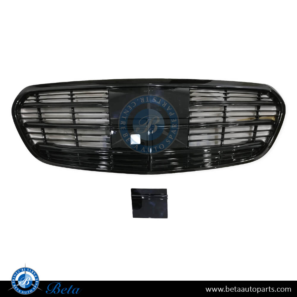 Radiator Grille with ACC and Camera Hole All Black for Mercedes S-Class W223 2021-Up models, Part Number 2238804100 Radiator Grille with ACC and Camera Hole All Black for Mercedes S-Class W223 2021-Up models, Part Number 2238804100
